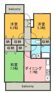 ガーデンヒルズ カメリア【2階】の間取り