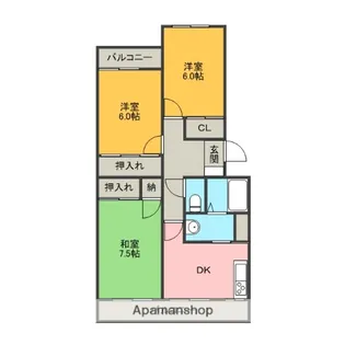 長谷川マンションⅡ【2階】の間取り