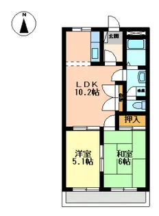 ロイヤル花水木【1階】の間取り