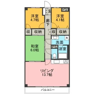 メゾンつつじヶ丘壱番館【2階】の間取り