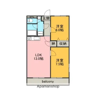 静岡県駿東郡長泉町下長窪【マンション】の間取り