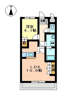 グランドパレス長泉D【1階】の間取り