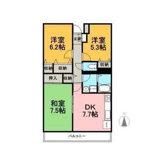 アウローラ上香貫【2階】の間取り