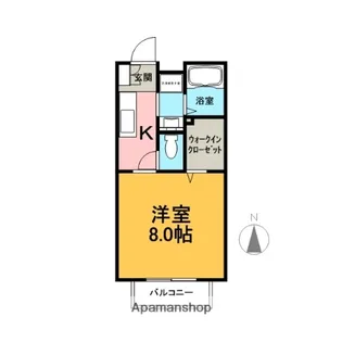 ヌーベルメゾン西間門【1階】の間取り