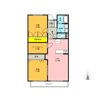 フォレスタヴィアーレ【1階】の間取り
