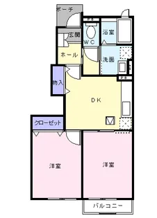 コリーヌS・文教ハイツC【1階】の間取り