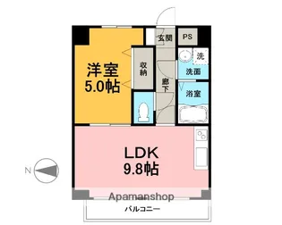 モアナコート【4階】の間取り