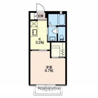 ウッドクレストⅠ Ⅱ【2階】の間取り