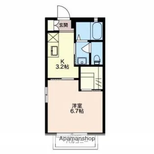 ウッドクレストⅠ・Ⅱ【Ⅰ103号室】の間取り