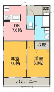 EVER GREEN富士岡【103号室】の間取り
