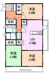 フォレストヒルズ【4階】の間取り
