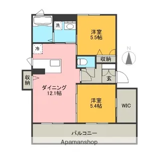 EINS VILLA【1階】の間取り