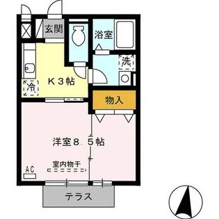 シャルム マーメゾン【1階】の間取り