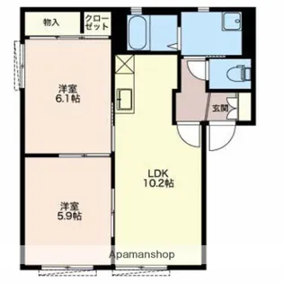 パストラルコートS【B101号室】の間取り