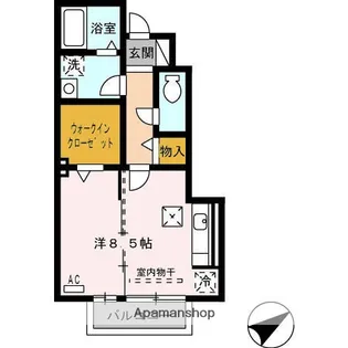 モダンコート新堀【1階】の間取り