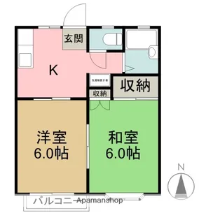 コーポヤマヤ【2階】の間取り