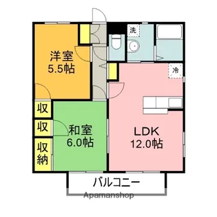 ルミエールエトウ【1階】の間取り