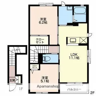カトレア【2階】の間取り