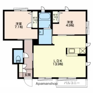 グランパレ【1階】の間取り