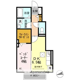 セジュール新堀【1階】の間取り