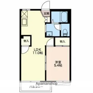 1LDKの間取り画像