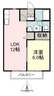 GREEN−PARK C【1階】の間取り