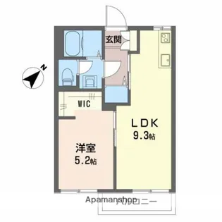 タウニイカマド【103号室】の間取り