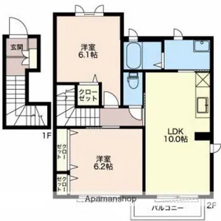シャーメゾン中央公園【2階】の間取り