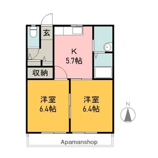 リバティー今沢【2階】の間取り