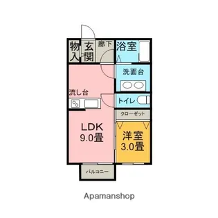 エステルガーデン【1階】の間取り