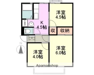 クリスタルハーモニー【1階】の間取り