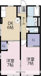 ハイツ仲見代【1階】の間取り