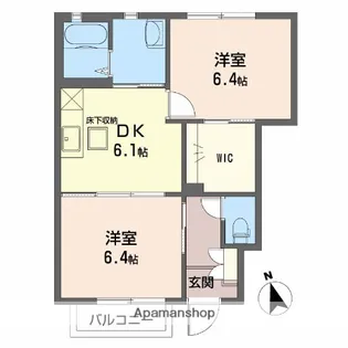 ストロベリーフィールズ【B101号室】の間取り