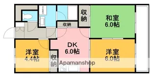 シャンテール富士見【3階】の間取り