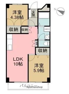 メゾン東富士【4階】の間取り