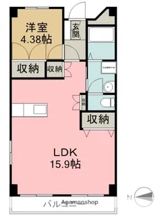 メゾン東富士【4階】の間取り