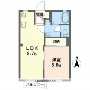 アーク西田中【1階】の間取り