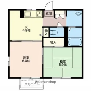 アーク西田中【1階】の間取り