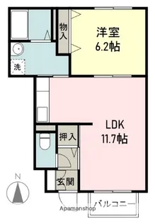 ヴィラ二の岡【1階】の間取り