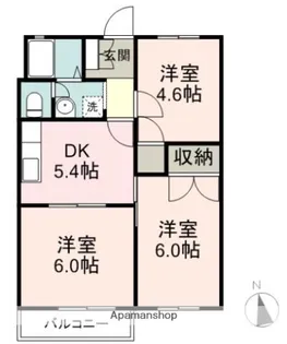 チャオ御殿場【2階】の間取り