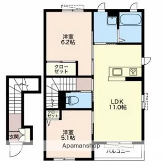 アザレア【2階】の間取り