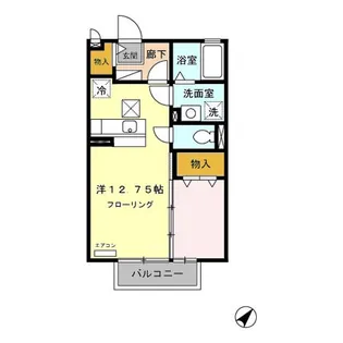 セジュール石原坂【1階】の間取り