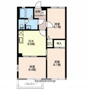 サンフラワー【201号室】の間取り