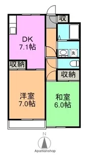 第一須走ハイツ【2階】の間取り