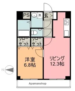 モアナコート【8階】の間取り