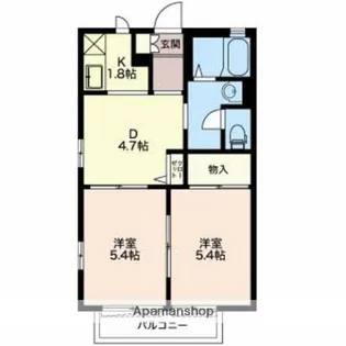 ファミールぐみ沢【1階】の間取り