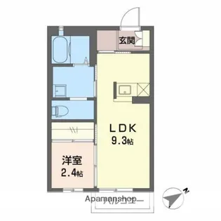 ステュディオN【2階】の間取り