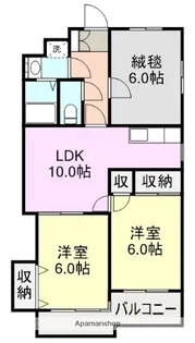 コーポ中山B棟【2階】の間取り