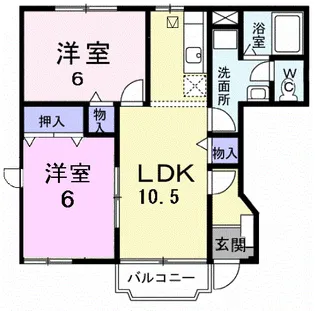 ボンボヌール【1階】の間取り