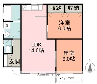 ヴィラブライト【1階】の間取り